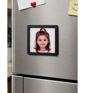 8 Adet Siyah Çerçeveli Fotoğraf Baskılı Mıknatıslı Magnet 6x6 cm – Kişiye Özel