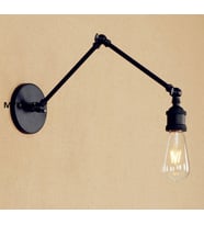 MYLİGHTS RETRO RUSTİK   MAT SİYAH  METAL  AKROBAT APLİK  OKUMA LAMBASI  