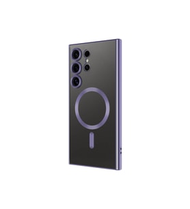 Xiaomi Poco F5 PRO 5G Kılıf Kamera Lens Korumalı Renkli Magsafe Şeffaf Silikon Derin Mor (Koyu Mor)