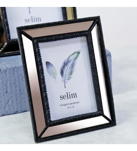 Selim Dekor 10x15 Elsira Aynalı Çerçeve Siyah