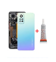 Xiaomi Redmi Note 12 Pro 4G Arka Kapak - Arka Pil Batarya Kapağı Kamera Lensli + B7000 Yapıştırcı - 2209116AG Uyumlu (Açık Mavi)