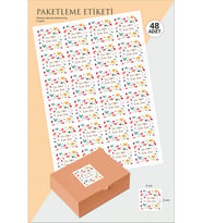 43 cici süsler organizasyon Bu Paket Senin İçin Etiket 5x5 cm Paketleme Sticker Kesilmemiş 48 Adet