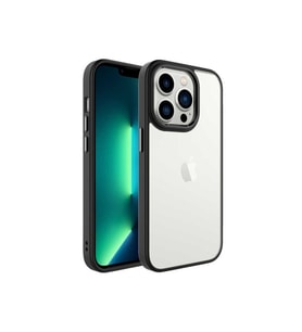Apple iPhone 14 Pro Max Uyumlu Kılıf Zore Krom Kapak (Siyah)