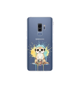 Samsung Galaxy S9 Plus ile Uyumlu Splash Mirket Tasarımlı Şeffaf Silikon Kılıf