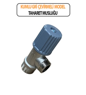 Kumlu Gri Çevirmeli Model Taharet Musluğu