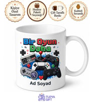 Joystick Temalı Özel Tasarım Baskılı Kupa Bardak Gamer Hediye Porselen Mug