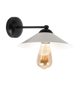 RİOLİGHT RETRO TEKLİ METAL APLİK ŞAPKA ÇAPI: 22CM (Siyah - Beyaz)