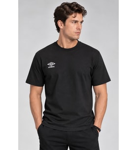 UMBRO Milo Erkek Siyah Pamuklu Spor Tişört FF0450