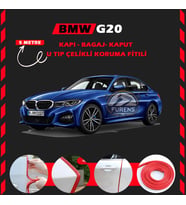 Bmw G20 Oto Araç Kapı Koruma Fitili 5metre Parlak Kırmızı Renk