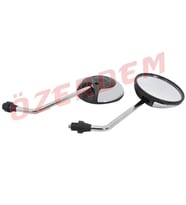 Kuba Scooter 50 Trendy Ayna Nikel-Siyah 8 Mm