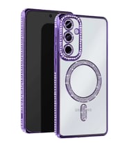 Newface Samsung Galaxy S25 Edge Joke Simli Magneticsafe Kılıf - Derin Mor