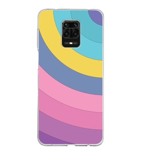 Xiaomi Redmi Note 9 Pro Uyumlu Kapak Renk Cümbüşü Tasarımlı Şeffaf Silikon Kılıf