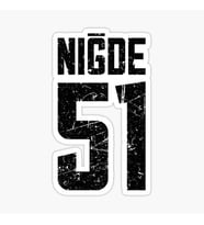51 NİĞDE Sticker Yapıştırma Oto Etiket 17cm