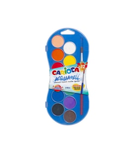 CARIOCA Sulu Boya 30 mm 12 Renk Yeni Formül