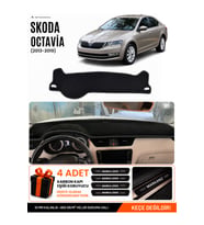 SKODA OCTAVİA (2013-2019) Uyumlu Torpido Örtüsü Torpido Kılıfı - Siyah