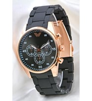 Erkek Kol Saati Siyah Silikon Kordon Unisex Tarz ST-304133