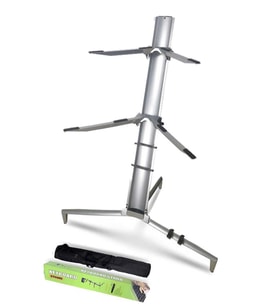 Lastvoice KS-20GR Silver Profesyonel Ultimate Org Standı Sehpası Çift Katlı Çantalı