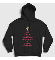 Presmono Unisex Siyah Be Calm Queen Freddie Mercury Kapüşonlu Sweatshirt 34235tt