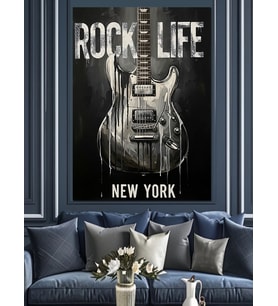 Rock Yaşam Tarzı New York Dekoratif Kanvas - Mdf Ahşap Tablo