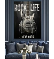 Rock Yaşam Tarzı New York Dekoratif Kanvas - Mdf Ahşap Tablo