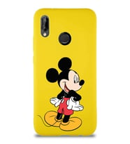 Huawei P20 Lite Soft Premier Kapak Mickey Mouse-D Tasarımlı Silikon Kılıf - Sarı (Şeffaf)