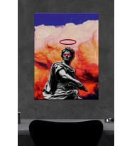 Taç Heykel Ahşap Poster (27x18)