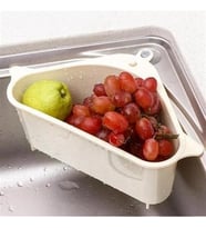 BUFFER® Vantuzlu Üçgen Sebze Meyve  Lavabo Raf Evye Süzgeç Sünger Tutucu Düzenleyici Mutfak Organize