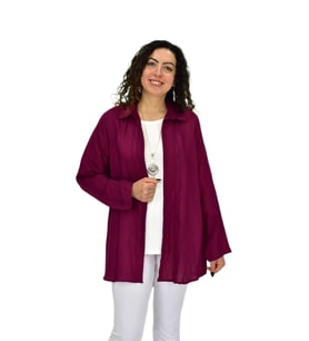 Kadın Gömlek Tişöt 2 Li Kombin Takım BGL-ST04660 (Bordo)