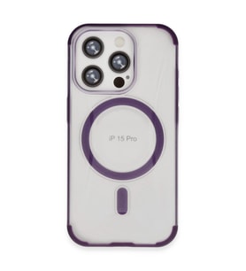 Northcity Hilton MagSafe iPhone 15 Pro ile Uyumlu Kılıf - Derin Mor