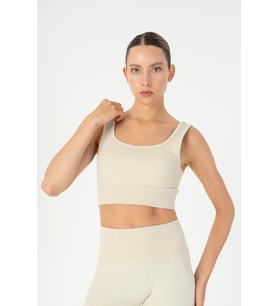 Maraton SlimFit Kadın Düz Yaka Bej- Bra