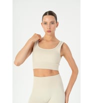 Maraton SlimFit Kadın Düz Yaka Bej- Bra