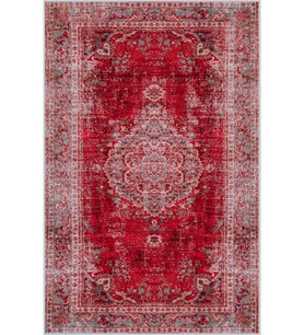 Eliana Home Baskılı, Yıkanabilir Kaymaz Taban Salon Halısı LNA1645-HY1198 100x150 cm (Kırmızı)