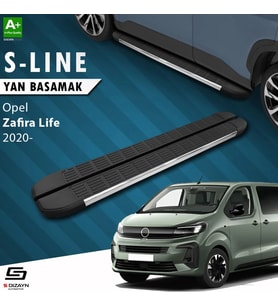 S-Dizayn Opel Zafira Life Uzun Şase S-Line Krom Yan Basamak 243 Cm 2020 Üzeri A+ Kalite
