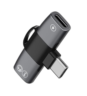 ALLY Mini 2in1 Type-c to Type-c Kulaklık + şarj Adaptöru-(5775) - tygo2083-1257 (Siyah)