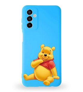 Samsung Galaxy A04s Uyumlu Lansman Kılıf Altı Kapalı İçi Kadife  Winnie-C Tasarımlı  Kapak (Şeffaf)