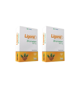 Ligone Bromelain 500 mg 60 Kapsül x 2 Adet