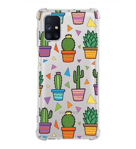 PrintiFy Samsung Galaxy M51 Uyumlu Water Color 4 Baskılı Şeffaf Köşe Korumalı Antişok Kılıf