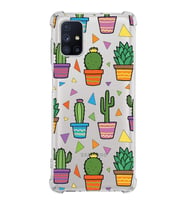 PrintiFy Samsung Galaxy M51 Uyumlu Water Color 4 Baskılı Şeffaf Köşe Korumalı Antişok Kılıf