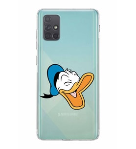 Samsung Galaxy A71  Kamera Korumalı  Kapak Donald Duck Tasarımlı  Şeffaf Kılıf