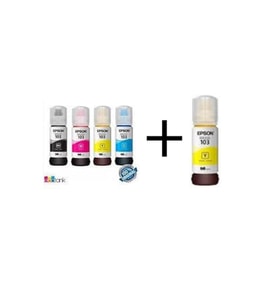 Epson 103 EcoTank L3266 4 Renk Orjinal Mürekkep Takımı + 1 Sarı Hediye