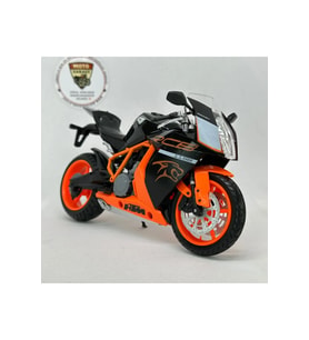 KTM RC8 1198 1:12 Diecast Motosiklet Modeli – Siyah Turuncu – Koleksiyonluk Spor Motor (Standart)