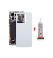 Xiaomi Redmi Note 13 Pro 5G Arka Kapak - Arka Pil Batarya Kapağı + B7000 Yapıştırcı - 2312DRA50G Uyumlu (Beyaz)