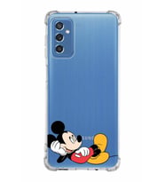 Samsung Galaxy M52  Köşe Korumalı Antişok Kapak Mickey Mouse Tasarımlı Şeffaf  Kılıf