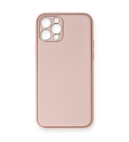 Apple İphone 12 Pro Kılıf Coco Deri Silikon Kapak - Pembe