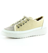 Erkan Saçmacı Vanessa Bej Denim Taşlı Sneaker