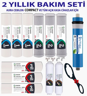 Aura Cebilon COMPACT ve Tüm Açık Kasa Cihazlar ile Uyumlu 2 YILLIK Filtre Seti