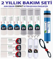 Aura Cebilon COMPACT ve Tüm Açık Kasa Cihazlar ile Uyumlu 2 YILLIK Filtre Seti