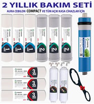 Aura Cebilon COMPACT ve Tüm Açık Kasa Cihazlar ile Uyumlu 2 YILLIK Filtre Seti