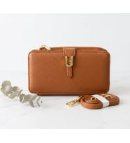 İthal Çapraz Omuz Askılı Fermuarlı Kancalı Kadın Telefonluk ve Cüzdan Çanta