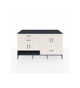 Kronos Konsol 3 Raflı 3 Çekmeceli 4 Kapaklı 176x59x99 Antrasit-Aytaşı